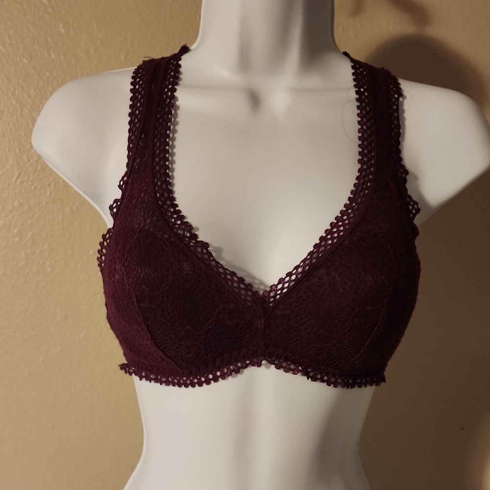 Victoria's Secret Deep Wine Lace Bralette